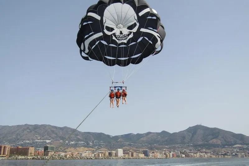 Parasailing above Fuengirola