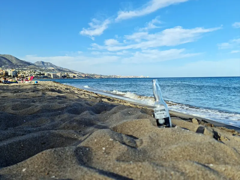 The beach in Los Boliches, 100 metres from the apartment