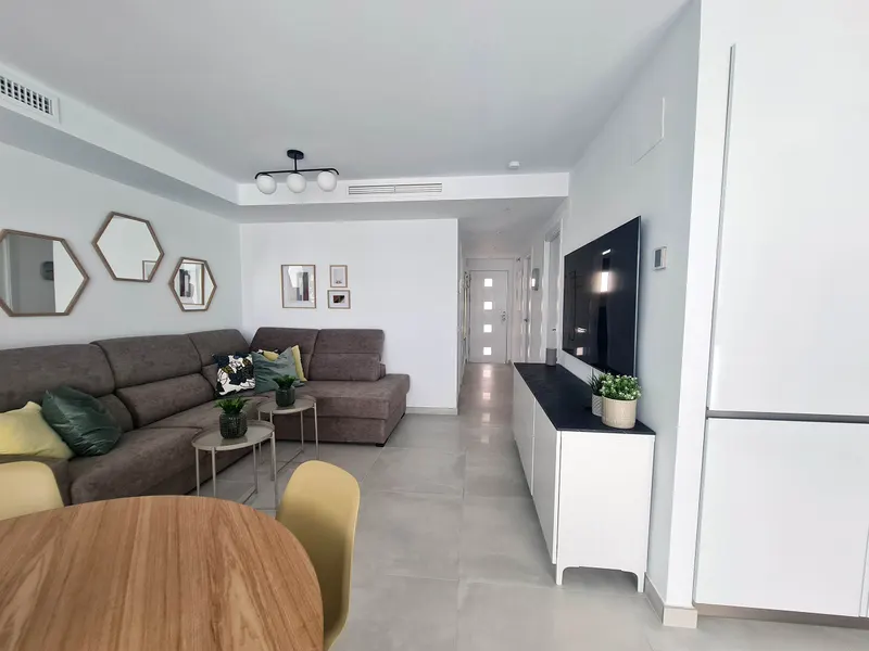 The living room seen towards the entrance